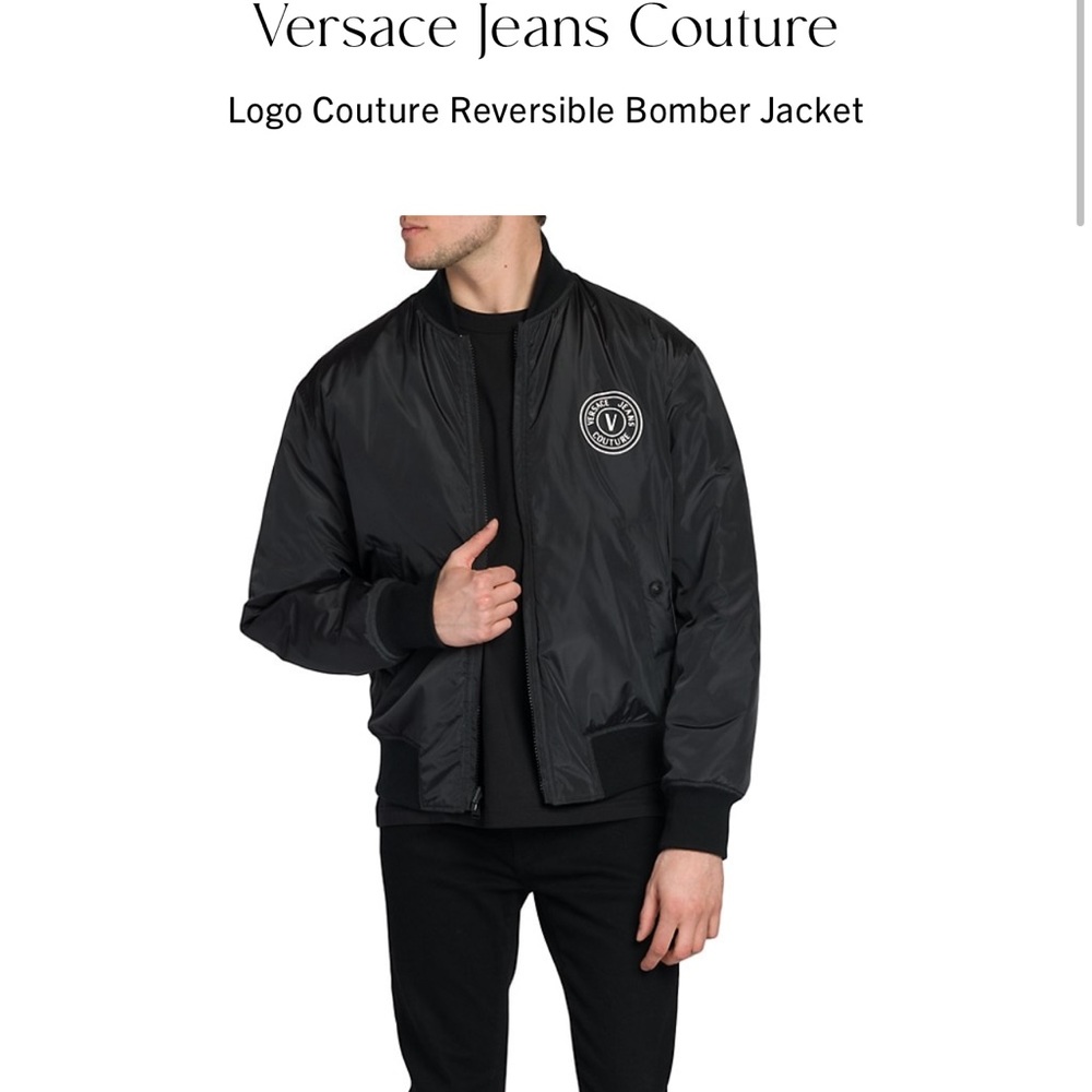 VERSACE JEANS COUTURE REVERSIBLE BOMBER JACKET